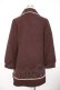 画像2: axes femme / 襟ローズ刺繍コート M 茶 Y-25-11-26-143-AX-CO-SZ-ZY (2)