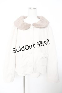 m petit by misako / ファー襟ショートコート ４L ベージュ Y-25-11-26-144-LO-CO-SZ-ZY