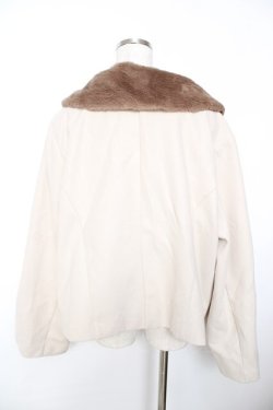 画像2: m petit by misako / ファー襟ショートコート ４L ベージュ Y-25-11-26-144-LO-CO-SZ-ZY
