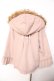 画像2: axes femme / ファーフードポンチョ風コート M 淡ピンク Y-25-11-26-145-AX-CO-SZ-ZY (2)
