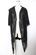 Deorart / ダメージロングカーデ  黒 Y-25-11-26-148-PU-TO-SZ-ZY