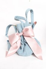 画像2: Maison de FLEUR / デニムギャザー2Wayトートバッグ  デニム Y-25-11-26-017-LO-BG-SZ-ZTK040 (2)