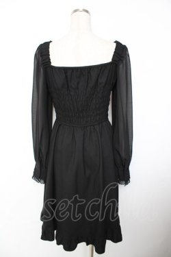 画像2: axes femme / 編み上げオフショルワンピース  黒 Y-25-11-26-153-AX-OP-SZ-ZY