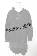 axes femme / ロング丈プルパーカー  黒 Y-25-11-26-154-AX-TO-SZ-ZY