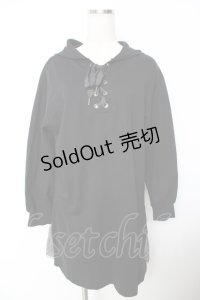 axes femme / ロング丈プルパーカー  黒 Y-25-11-26-154-AX-TO-SZ-ZY