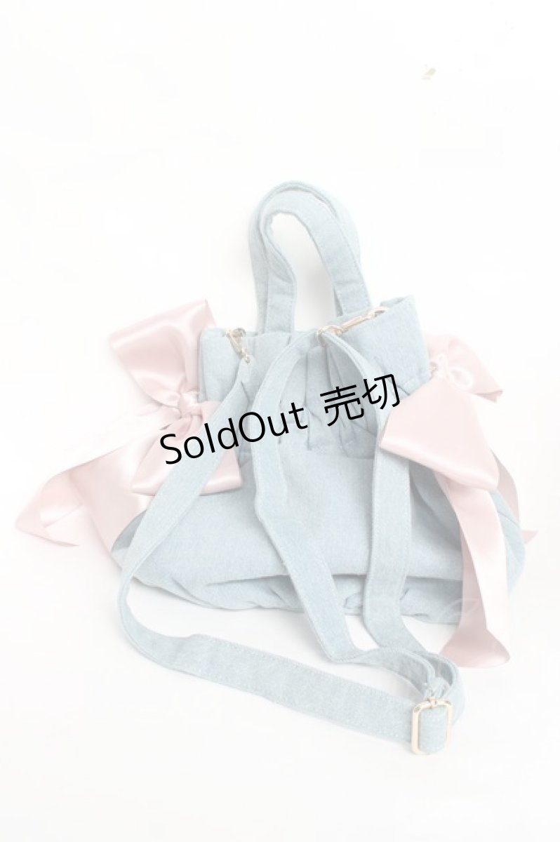 画像3: Maison de FLEUR / デニムギャザー2Wayトートバッグ  デニム Y-25-11-26-017-LO-BG-SZ-ZTK040 (3)