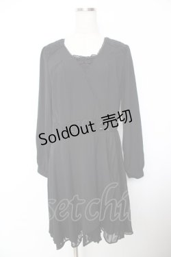 画像1: axes femme / カシュクールワンピース  黒 Y-25-11-26-155-AX-OP-SZ-ZY