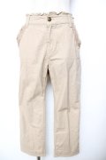 axes femme / 綿麻クロップドパンツ L ベージュ Y-25-11-26-159-AX-PA-SZ-ZY