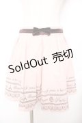 Ank Rouge / メッセージプリントスカート M ピンク Y-25-11-26-166-CA-SK-SZ-ZY