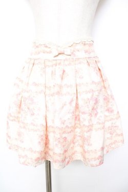 画像1: LIZ LISA / スイートフラワー柄スカート 0 オフ×ピンク Y-25-11-26-168-LO-SK-SZ-ZY