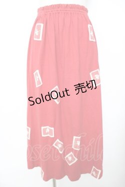 画像1: PINK HOUSE / ワッペンスカート  赤 Y-25-11-26-170-LO-SK-SZ-ZY