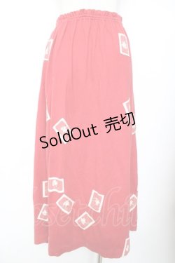 画像2: PINK HOUSE / ワッペンスカート  赤 Y-25-11-26-170-LO-SK-SZ-ZY