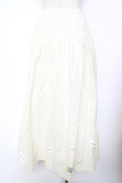 画像2: PINK HOUSE / 裾ワッペンスカート  生成り Y-25-11-26-171-LO-SK-SZ-ZY