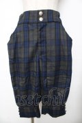 Deorart / チェック柄皇子ハーフパンツ M グレー×青 Y-25-11-26-174-PU-PA-SZ-ZY
