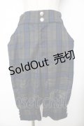 Deorart / チェック柄皇子ハーフパンツ M グレー×青 Y-25-11-26-174-PU-PA-SZ-ZY