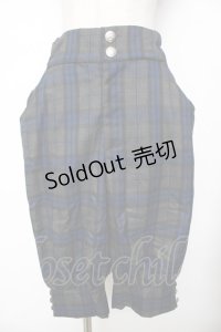 Deorart / チェック柄皇子ハーフパンツ M グレー×青 Y-25-11-26-174-PU-PA-SZ-ZY