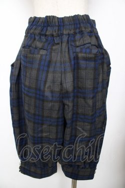 画像2: Deorart / チェック柄皇子ハーフパンツ M グレー×青 Y-25-11-26-174-PU-PA-SZ-ZY