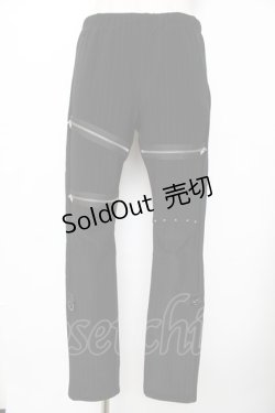 画像1: SEX POT ReVeNGe / ZIPギミックストレッチパンツ M 黒 Y-25-11-26-175-SP-PA-SZ-ZY