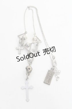 画像3: SEX POT ReVeNGe / 十字×スカルネックレス  シルバー Y-25-11-26-002-SP-AC-SZ-ZY