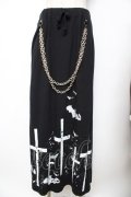 SEX POT ReVeNGe / チェーン付きクロスptロングスカート  黒 Y-25-11-26-180-SP-SK-SZ-ZY