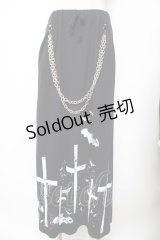 SEX POT ReVeNGe / チェーン付きクロスptロングスカート  黒 Y-25-11-26-180-SP-SK-SZ-ZY