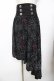 画像1: SEX POT ReVeNGe / バラ柄アシメスカート M 黒 Y-25-11-26-181-SP-SK-SZ-ZY (1)