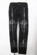 SEX POT ReVeNGe / SEXCOLOR STITCH SKINNY PANTS M 黒 Y-25-11-26-182-SP-PA-SZ-ZY