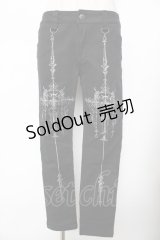 SEX POT ReVeNGe / SEXCOLOR STITCH SKINNY PANTS M 黒 Y-25-11-26-182-SP-PA-SZ-ZY