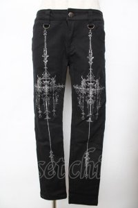 SEX POT ReVeNGe / SEXCOLOR STITCH SKINNY PANTS M 黒 Y-25-11-26-182-SP-PA-SZ-ZY