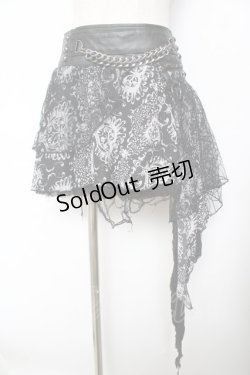 画像1: SEX POT ReVeNGe / レイヤードアシメシフォンスカート M 黒 Y-25-11-26-183-SP-SK-SZ-ZY