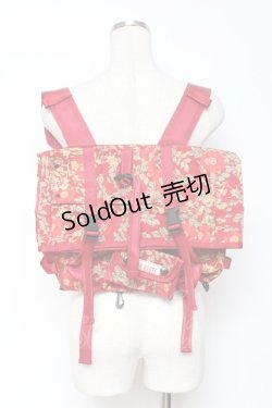 画像1: PINK HOUSE / 花柄リュック  赤 Y-25-11-26-019-LO-BG-SZ-ZY