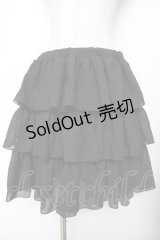ATELIER PIERROT / シフォンティアードフリルスカート  黒 Y-25-11-26-184-EL-SK-SZ-ZY