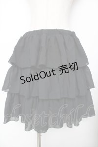 ATELIER PIERROT / シフォンティアードフリルスカート  黒 Y-25-11-26-184-EL-SK-SZ-ZY