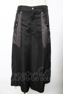 画像1: ALGONQUINS / 裾ZIPワイドパンツ F 黒 Y-25-11-26-186-AL-PA-SZ-ZY