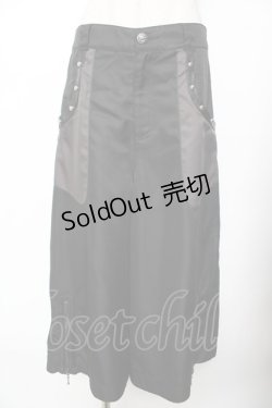 画像1: ALGONQUINS / 裾ZIPワイドパンツ F 黒 Y-25-11-26-186-AL-PA-SZ-ZY