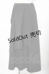 ALGONQUINS / レイヤードスカート F 黒 Y-25-11-26-187-AL-SK-SZ-ZY