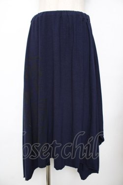 画像1: ALGONQUINS / プリント入りサルエルパンツ F 紺 Y-25-11-26-190-AL-PA-SZ-ZY