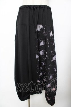 画像1: ALGONQUINS / しぶきツートンサルエルパンツ F 黒 Y-25-11-26-192-AL-PA-SZ-ZY