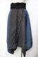 画像2: ALGONQUINS / 柄切替変形スカート F 黒×青 Y-25-11-26-193-AL-SK-SZ-ZY (2)