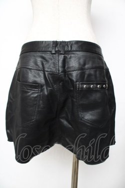 画像2: DARK IN LOVE / レザーショートパンツ  黒 Y-25-11-26-194-PU-PA-SZ-ZY