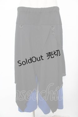 画像1: ALGONQUINS / レイヤードパンツ F 黒×青 Y-25-11-26-195-AL-PA-SZ-ZY