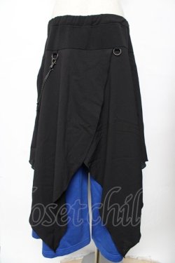 画像2: ALGONQUINS / レイヤードパンツ F 黒×青 Y-25-11-26-195-AL-PA-SZ-ZY