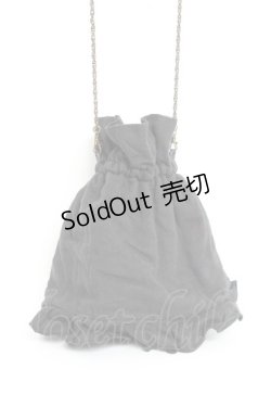 画像2: ATELIER BOZ / 巾着バック  黒 Y-25-11-26-020-EL-BG-SZ-ZY