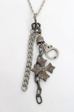 画像1: SEX POT ReVeNGe / 手錠×クロスネックレス  シルバー Y-25-11-26-003-SP-AC-SZ-ZY