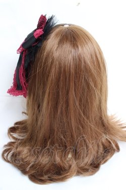 画像3: Moi-meme-Moitie / M+CROIXリボンレースカチューシャ  ブラック×レッド Y-25-11-26-024-MO-AC-SZ-ZY