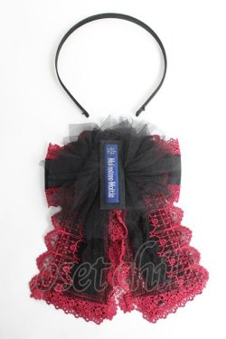 画像5: Moi-meme-Moitie / M+CROIXリボンレースカチューシャ  ブラック×レッド Y-25-11-26-024-MO-AC-SZ-ZY