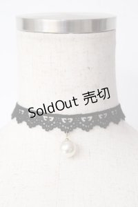 BABY, THE STARS SHINE BRIGHT / 夢見る乙女のパールレースチョーカー  黒 Y-25-11-30-001-BA-AC-SZ-ZY