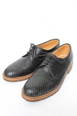 INGEBORG / パンチングレザーシューズ M 黒 Y-25-11-30-042-LO-SH-SZ-ZY