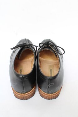 画像4: INGEBORG / パンチングレザーシューズ M 黒 Y-25-11-30-042-LO-SH-SZ-ZY
