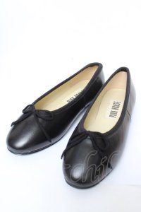 PINK HOUSE / リボン付きフラットパンプス M 黒 Y-25-11-30-044-LO-SH-SZ-ZY